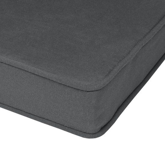 4-Pack Charcoal Grey Tie-On Chair Seat Cushions with Removable Covers, 45 x 40 cm