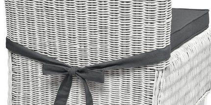 4-Pack Charcoal Grey Tie-On Chair Seat Cushions with Removable Covers, 45 x 40 cm
