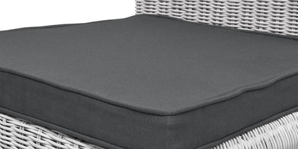 4-Pack Charcoal Grey Tie-On Chair Seat Cushions with Removable Covers, 45 x 40 cm