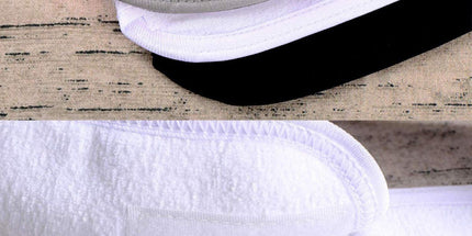 9-Pack Double-Layer Makeup Headbands, White, Grey and Black Stretch Hairbands for Skincare and Yoga