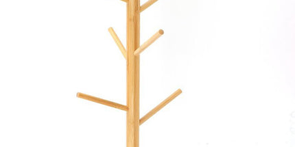 Bamboo Coffee Cup Tree - 6 Hooks - Space-saving - Stable - For Kitchen Table or Coffee Bar