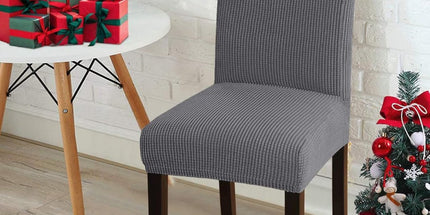 Chair Covers - 4 Pieces - Dining Room Chair Cover - Sofa Cover - Chair Covers for Dining Chairs - Chair Protectors - Stretch Chair Covers - Chair Cover - Water-Repellent - Office and Home Use - Cover - Protect Your Chairs Stylishly - Light Grey