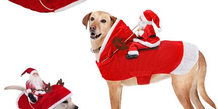 Dog Costume Christmas - Christmas Clothing For Dog/Cat - Christmas Outfit For Puppies - Hooded Dog Christmas Suit - Dog Christmas Clothing - Funny Dog Christmas Costume - Size XXL - Dog Fancy Dress Costumes - Dog Clothing - Pet Christmas Costume - Christm