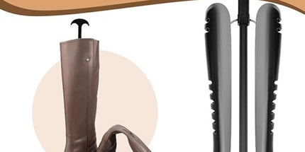 Boot Trees - 2 Pieces - boot trees - Adjustable Shoe Stretcher - Boot Holder Riding Boots - boot stretcher - Stretcher - Women's Boot - Shoe Shaper - knee-high boot trees - shaping insoles - Black