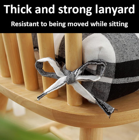 Black Kitchen Chair Cushions with Ties