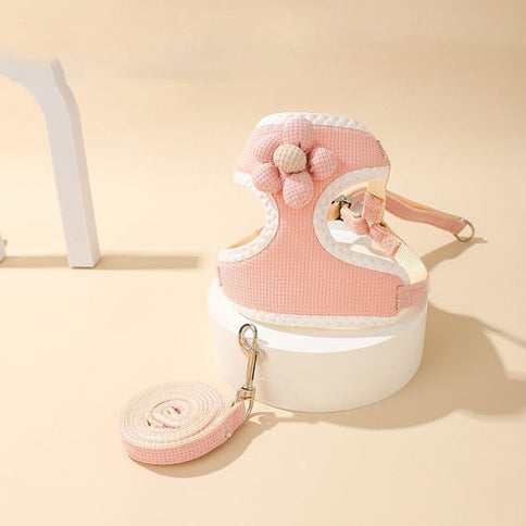 Dog Harness - Dog Harness - Dog Harness for Small Dogs - Anti-Pull Harness - Y-Shaped Harness - Pet Harness - Cat Escape Harness - Adjustable Harness for Small and Medium Dogs (Pink, Size S)