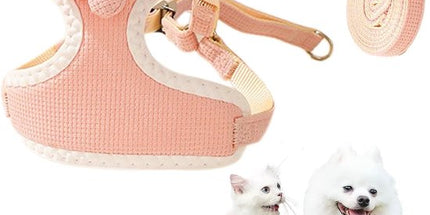 Dog harness - dog harness - dog harness small dog - Anti-pull harness - Y-shaped harness - Pet harness - Cat escape harness - Adjustable harness for small and medium dogs (pink, size M)