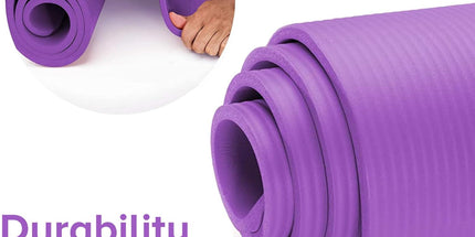 Yoga Mat - Unisex - Non-slip Thick Foam Fitness Exercise Mat - With Portable Strap - Lightweight Home Fitness Equipment - Suitable for Yoga, Pilates, Stretching, Gymnastics Training and Camping