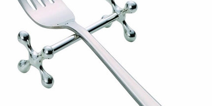 Knife Rests Gold - Set of 6 - Luxury Cutlery Rests - Table Decoration for Dinner & Christmas - Metal - 8 x 3cm