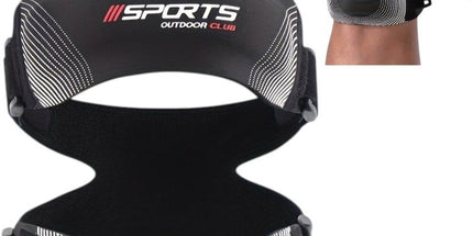 1 Piece Adjustable Knee Brace with Breathable Support Straps, Lightweight Knee Protector for Sports, Walking and Running, Black