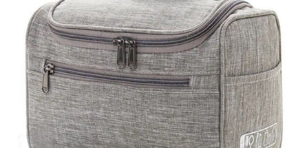 Toiletry Bag with Hanging Hook, Womens Cosmetic Organizer with Multiple Compartments for Makeup, Toiletries and Travel Essentials, Grey