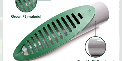 4 Inch Angled Drain Grating Yard Drain Emitter for Gutter Downspout Extensions and Lawn Ditch Drainage Green 2 Pack