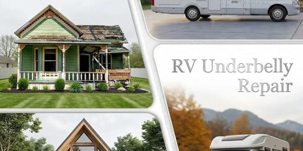 RV Underbelly Tape, Corrugated Waterproof Thick Adhesive Patch for Camper Travel Trailer Mobile Home Repair, Black 6 Inch x 66 Feet, 2 Pack