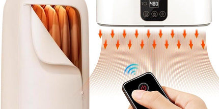 Portable Clothes Dryer, 600W Foldable Electric Dryer with Remote Control, Timer and PTC Heat Pump for Home, RV and Hotel Use, White