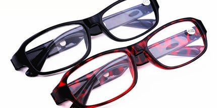 Reading Glasses with Optical Lenses for Close Reading, Computer Work and Everyday Vision Support at Home and Office, Black, 500 Degree