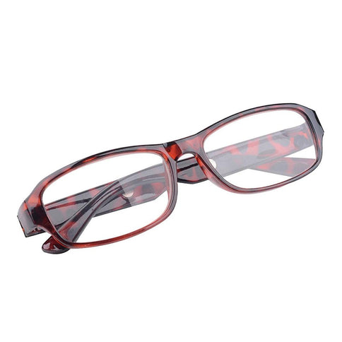 Reading Glasses with Optical Lenses for Close Reading, Computer Work and Everyday Vision Support at Home, Red Brown, 600 Degree