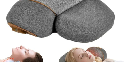 3 in 1 Electric Neck and Shoulder Massager Pillow, USB Heated Cervical Support Cushion for Relaxation, Dark Gray