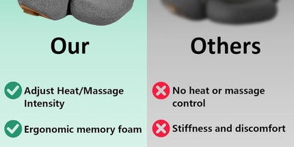 3 in 1 Electric Neck and Shoulder Massager Pillow, USB Heated Cervical Support Cushion for Relaxation, Dark Gray