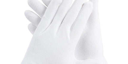3 Pairs White Cotton Gloves, Soft Breathable Sleeping Gloves for Dry Hands, Skincare, Jewelry Handling and Daily Protection