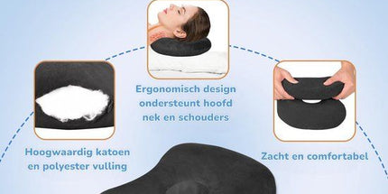 Ear Pillow, Donut Pillow, Ring Pillow, Piercing Pillow, Ear Pain, Orthopedic Head Pillow, Sleeping Earplugs, Side Sleeping Pillow, Black