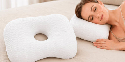 Ear Pillow, Donut Pillow, Ring Pillow, Piercing Pillow, Ear Pain, Orthopedic Head Pillow, Sleeping Earplugs, Side Sleeping Pillow, White