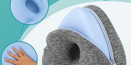 Orthopedic Knee Pillow with Adjustable Strap, Ergonomic Side Sleeping Leg Pillow for Hip and Knee Support, Dark Grey