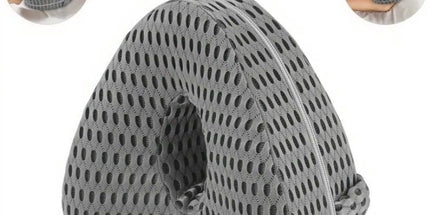 Orthopedic Knee Pillow with Strap, Washable Cover, Side Sleeping Pillow for Bed, Ergonomic Leg Pillow, Osteoarthritis, Posture Correction, Grey