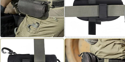1 Piece Portable Glasses Case, Molle System Sunglasses Bag, Shockproof Protective Case, Glasses with Belt Clip, Black