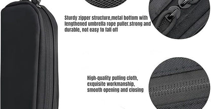 1 Piece Portable Glasses Case, Molle System Sunglasses Bag, Shockproof Protective Case, Glasses with Belt Clip, Black