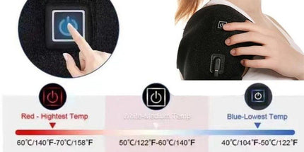 Heated Shoulder Support, Adjustable Unisex Heating Brace for Left or Right Shoulder Comfort during Rest, Work and Daily Activities
