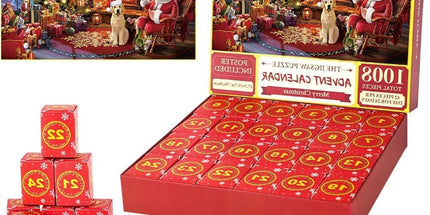 Jigsaw puzzle 70 x 50 cm, Advent calendar 2026 with 24 boxes, Christmas calendar countdown gifts, Adults and children, Boys girls women men