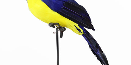 Fake Parrot, 10 x 0.4 Inch Realistic Artificial Birds Model, Fade Birds for Garden Patio Yard Lawns Tropical Tree Wall, Decorative Birds BLUE