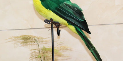 Fake Parrot, 10 x 0.4 Inch Realistic Artificial Birds Model, Fade Birds for Garden Patio Yard Lawns Tropical Tree Wall, Decorative Birds Green