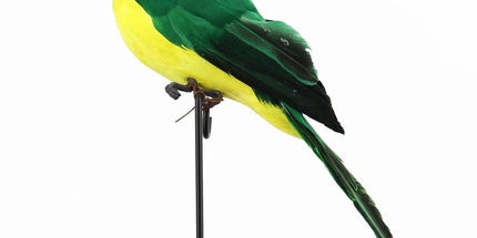 Fake Parrot, 10 x 0.4 Inch Realistic Artificial Birds Model, Fade Birds for Garden Patio Yard Lawns Tropical Tree Wall, Decorative Birds Green