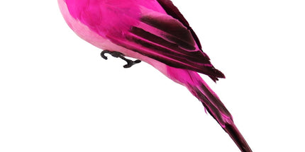 Fake Parrot, 10 x 0.4 Inch Realistic Artificial Birds Model, Fade Birds for Garden Patio Yard Lawns Tropical Tree Wall, Decorative Birds Pink