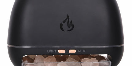 Scent Diffuser ! 3 In 1 Himalayan Salt Rock Scent Diffuser Salt Rock Lamp for Office, Home Decor, Yoga, Hand Carved, Real Wood Base, Coozy Land Coozy Home Rock Scent Diffuser Rock Lamp Black