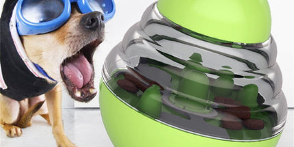 Pet Feeding Roly-Poly Toy, Interactive Dog Dispenser Toys Slow Feeder Puzzle Dog Brain Stimulation Toys Dog Christmas Enrichment Boredom Toys for Puppy Small Medium Large Dogs Grad Green