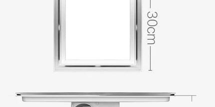 Powerful Bathroom Exhaust Fan With Led Lights 30*30Cm Exhaust Fan White Abs Smile Home