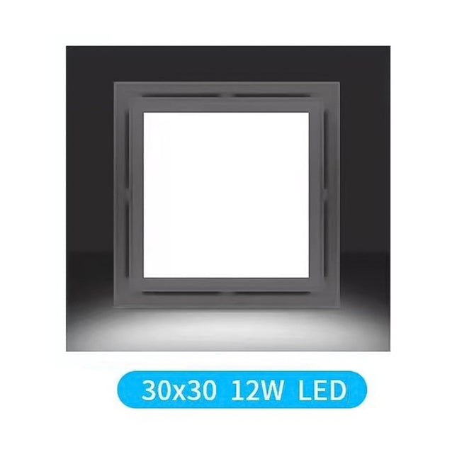 Powerful Bathroom Exhaust Fan With Led Lights 30*30Cm Exhaust Fan White Abs Smile Home
