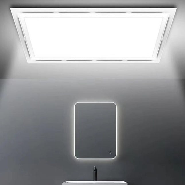 Powerful Bathroom Exhaust Fan With Led Lights 30*30Cm Exhaust Fan White Abs Smile Home