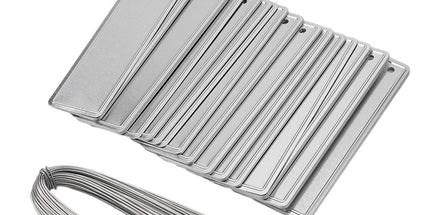 Aluminum Plant Labels Double Sided Metal Labels Tree ID Tag Waterproof iron wire Smile Home