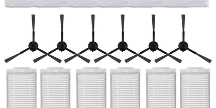 Cecotec Conga 13090 Spin Revol Home Vacuum Filter Dust Bag Side Brush Replacement Kit With 6 Filters 6 Bags 6 Brushes For Efficient Cleaning