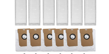 Cecotec Conga 13090 Spin Revol Home Vacuum Filter Dust Bag Side Brush Replacement Kit With 6 Filters 6 Bags 6 Brushes For Efficient Cleaning