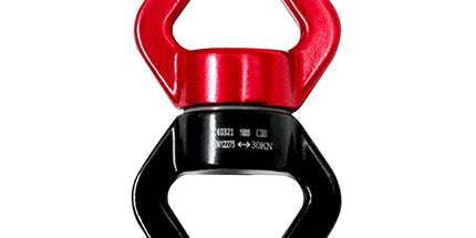35kN Swing Swivel, Safest Rotational Climbing Rope Devices Hanging Hook Accessory for Tree Swing, Aerial Dance, Swing Spinner Hanger, Rock Climbing, Hanging Hammock,Carabiner(Red) Red
