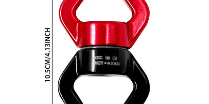 35kN Swing Swivel, Safest Rotational Climbing Rope Devices Hanging Hook Accessory for Tree Swing, Aerial Dance, Swing Spinner Hanger, Rock Climbing, Hanging Hammock,Carabiner(Red) Red