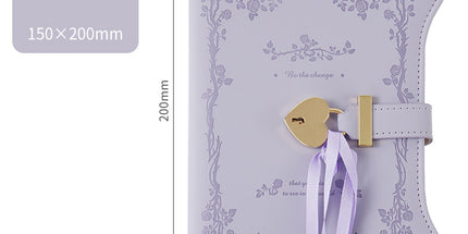 Diary - Journal - diary with lock - password book - Notebook - notebook b6 - diary for adults - books - Retro - Creative - Christmas gifts - Christmas gifts for adults - gift for women - gift for men - Purple