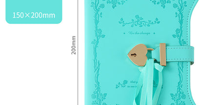 Diary - Journal - diary with lock - password book - Notebook - notebook b6 - diary for adults - books - Retro - Creative - Christmas gifts - Christmas gifts for adults - gift for women - gift for men -blue
