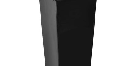 Plastic Flower Vase, Tall Flower Pot Pack of 1, Patio Deck Indoor Outdoor Garden Tree Planters 13.4 Inch (White) 4pcs-Black