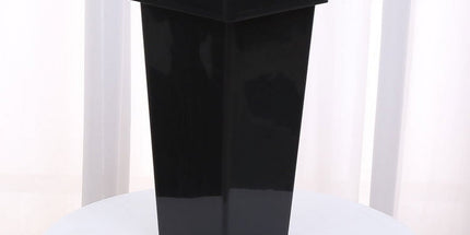 Plastic Flower Vase, Tall Flower Pot Pack of 1, Patio Deck Indoor Outdoor Garden Tree Planters 13.4 Inch (White) 4pcs-Black