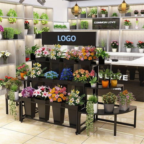 Black Plastic Flower Vase
